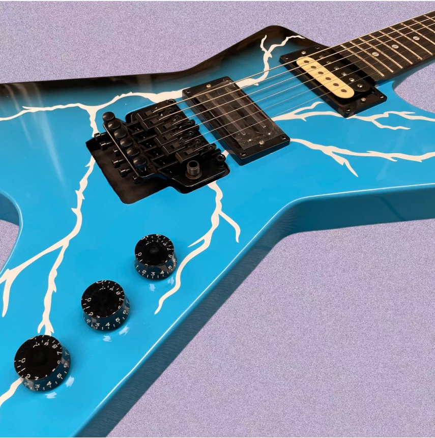 6-string electric guitar with 3 independent knob system, dual-coil pickups guitars, stage performance electric guitarra