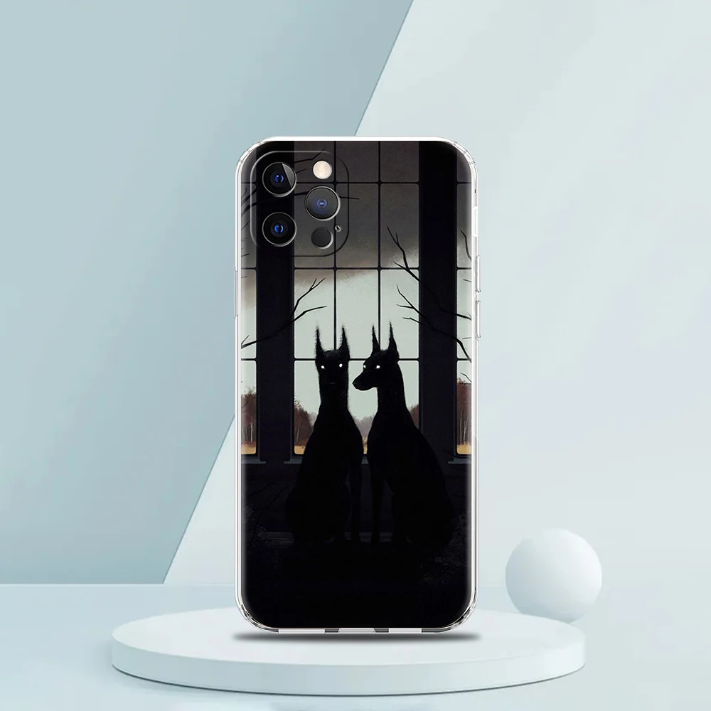 Doberman Dog Case for iPhone 16 15 14 13 12 Pro Max Cover Transparent Soft for iPhone 11 Pro Max 7 8 Plus XS XR Shell Capas Bags - Image 3