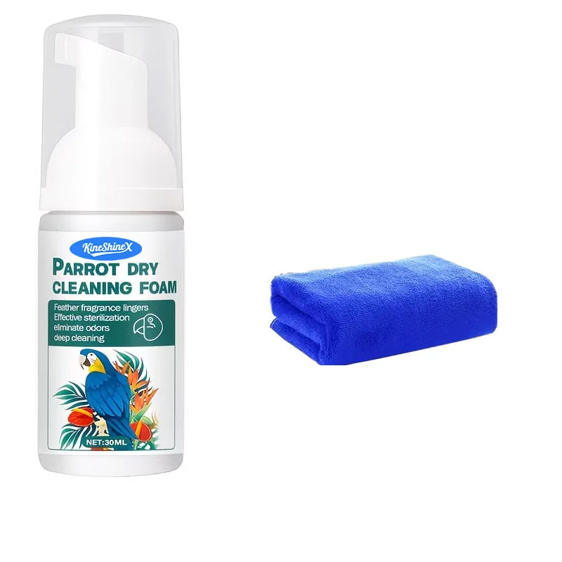 Parrot Trockenreinigungsschaum - Spülfreies, wasserloses Vogelbad-Shampoo, sanfte Reinigung für Federaufhellung & Geruchsbeseitigung, 30ml – Detail 10