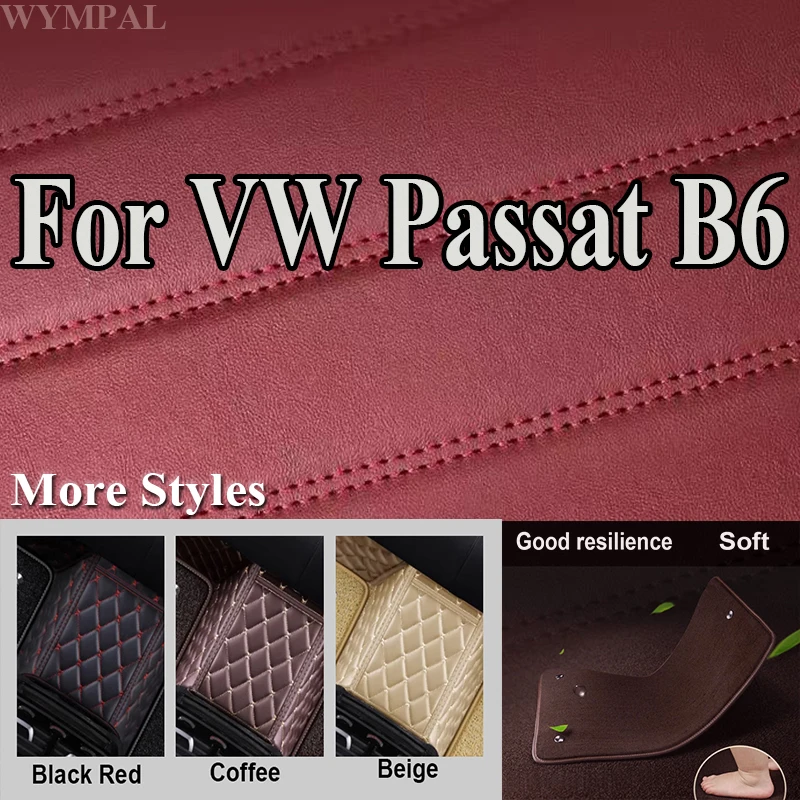 

Luxury Custom Automotive Car Floor Mats For VW Passat B6 2007 2008 2009 2010 2011 Auto Luxury Leather Men Women Car Mats Full