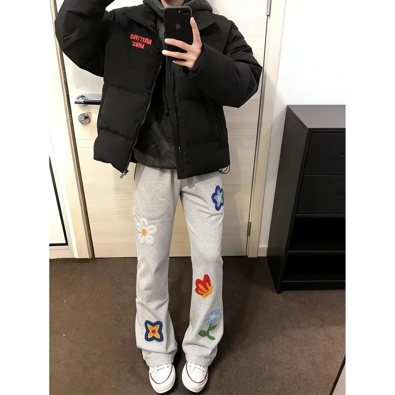 2026 High Street Sweatpants Summer American Letter Printing Personalized Trendy Couple Loose Fashion Trousers For Adults Kids