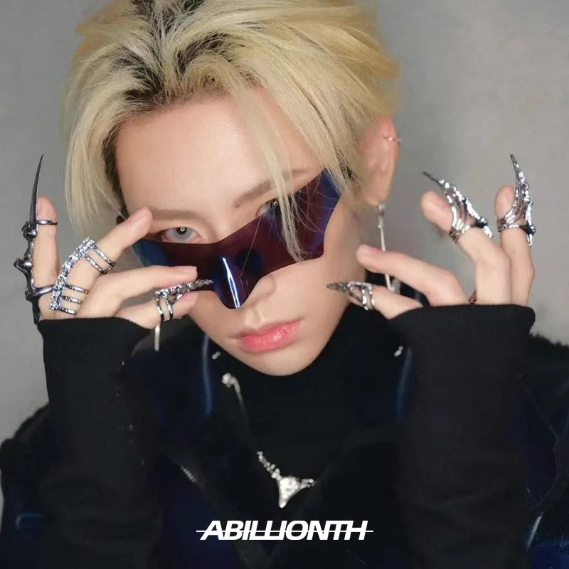 فاسق المعادن الهيكل الخارجي السبابة المشتركة العظام الدائري القوطية روك آلات الإصبع البنصر خواتم الاصبع الطويلة تأثيري مجوهرات هدية #4