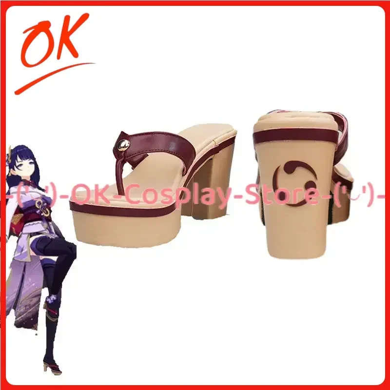 

[На заказ] Raiden Ei Beelzebul обувь для косплея игра Genshin Impact Raiden Shogun аниме реквизит для ролевых игр вечерние ботинки из искусственной кожи