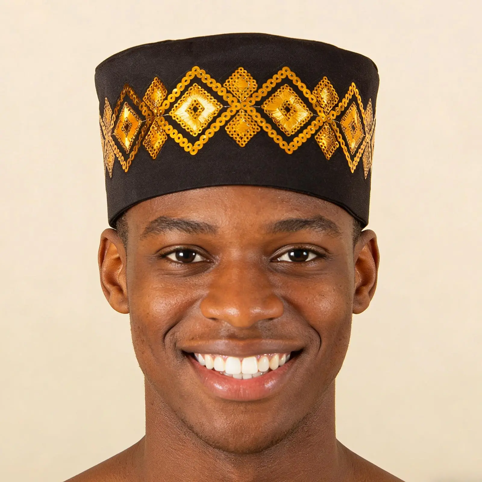 Men Handwear Appliques African Muslim Caps Musulman Ramadan Arabia Moslim Tulband Wrap Muslim Prayer Cap 2446033