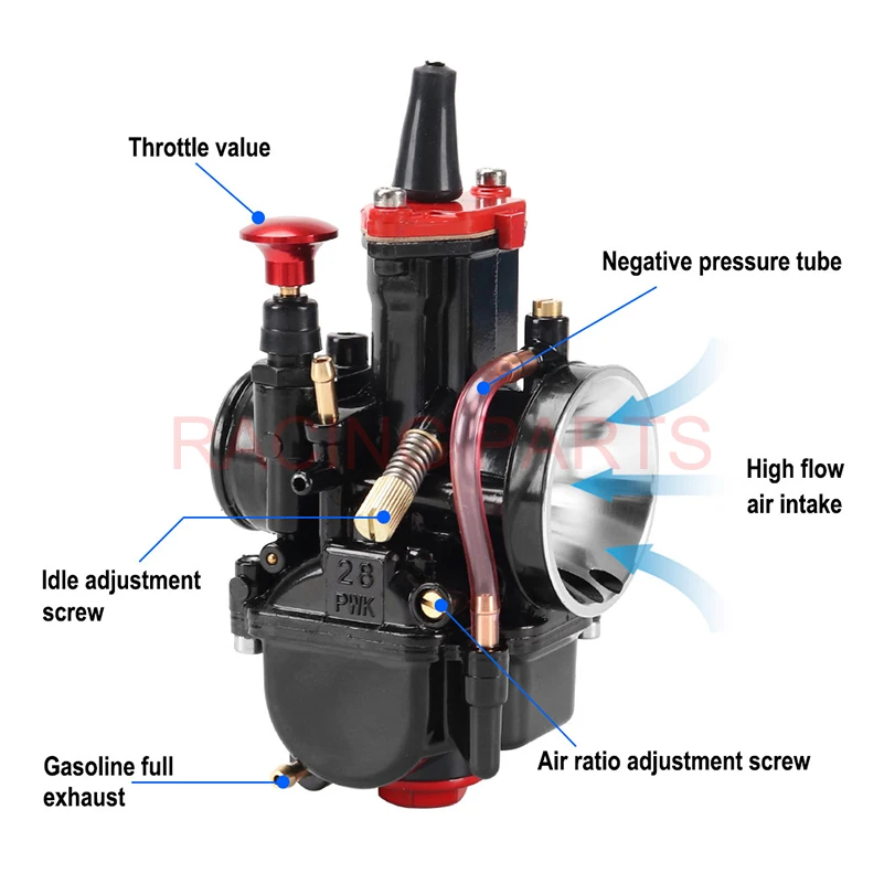 

Высокопроизводительный универсальный модификационный карбюратор для мотоцикла 28 мм 30 мм PWK Power Jet Карбюратор Carb