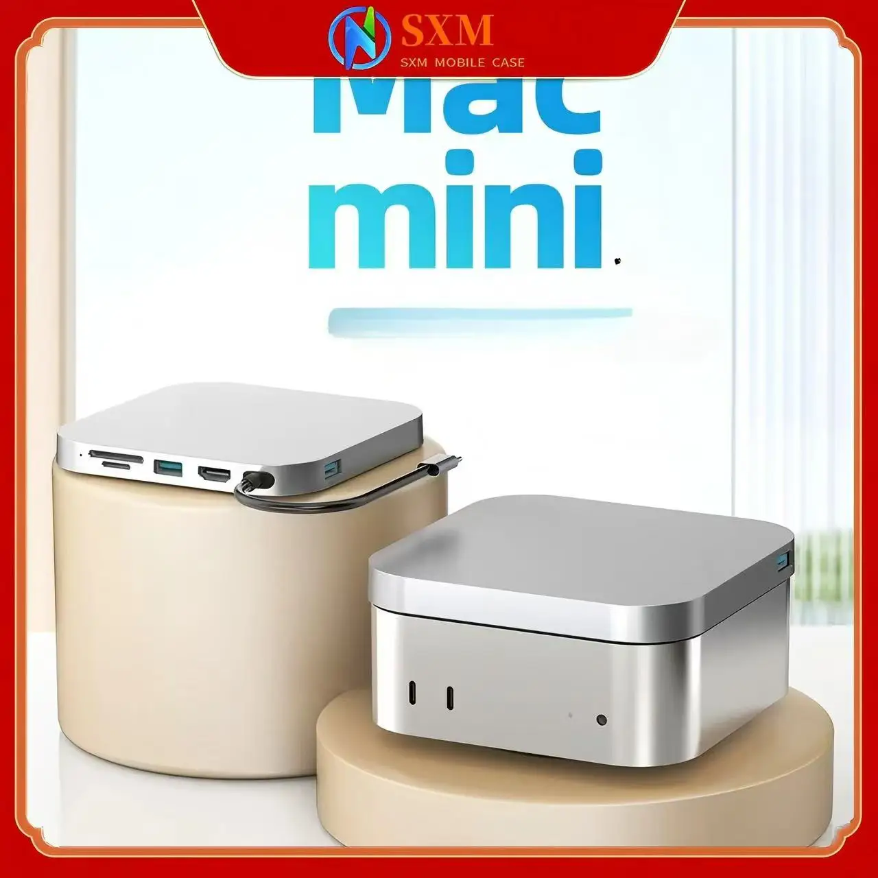 

Suitable for Macmini M4 docking station, 4K60H HD HDMI projection, dual SIM simultaneous reading