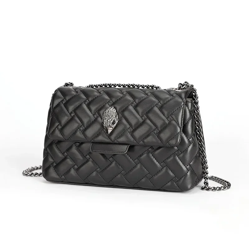 

Kurt Geiger London Luxury Designer Quilted Eagle Metal Women's Bag Chain Shoulder Bag Eagle Head Diamond CrossBody Bags