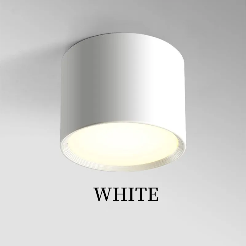 표면 장착 조도 조절식 LED 다운라이트, 드라이버리스 천장 램프, 7W9W cob led 스포트라이트, 천장 고정 조명, 흰색, 12W, 15W