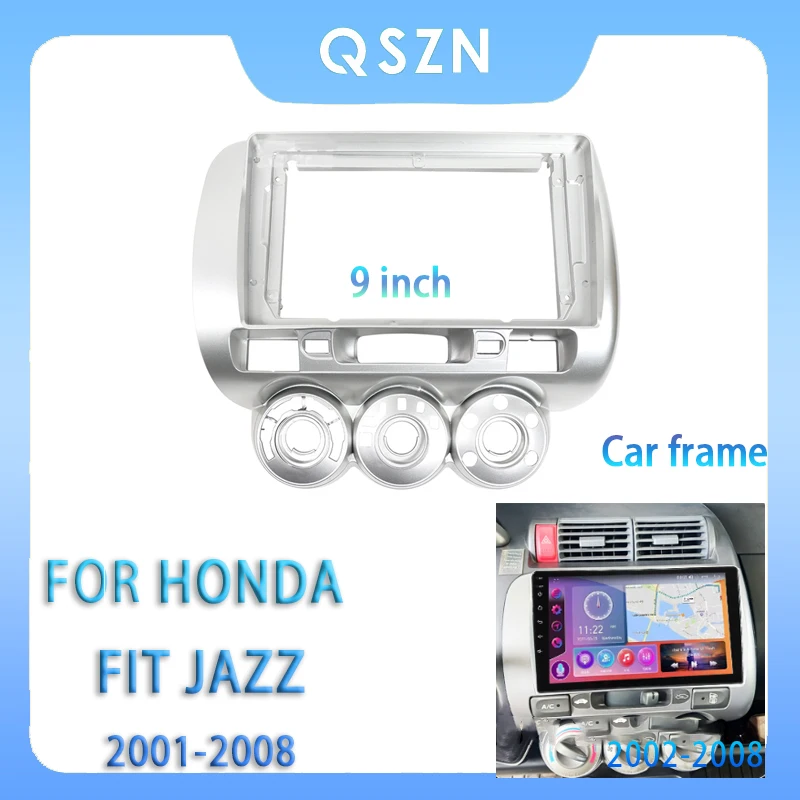 

For HONDA Fit Jazz 2002-2008 9 Inch Car Radio Fascia Android MP5 Player Panel Casing Frame 2Din Head Unit Stereo Dash Cover