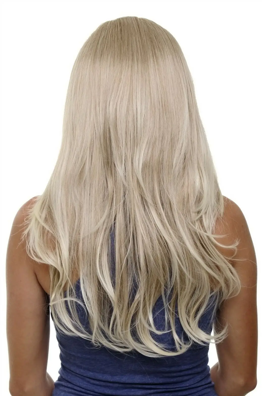 Clip-In Hair Piece 7 Clips 3/4 half Wig Blonde Mix 60cm