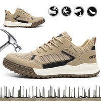 Safety Shoes Man S3 with Steel Toe Boots, EU Standard Kevlar Work Shoes Man Lightweight, CN39-46 Protective Working Shoes Woman