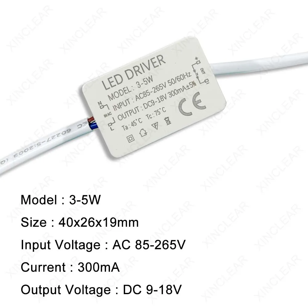 Imagem -04 - Driver de Led 300ma 13w 35w 47w 812w 12-18w 1825w 25-36w Unidade de Fonte de Alimentação Led 350ma Ac90-265v Transformador de Iluminação Led