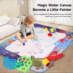 Magic Water Drawing Mat Coloring Doodle Mat Water Absorbing Painting Pad Reusable Magic Pens Painting Board Educational Toys