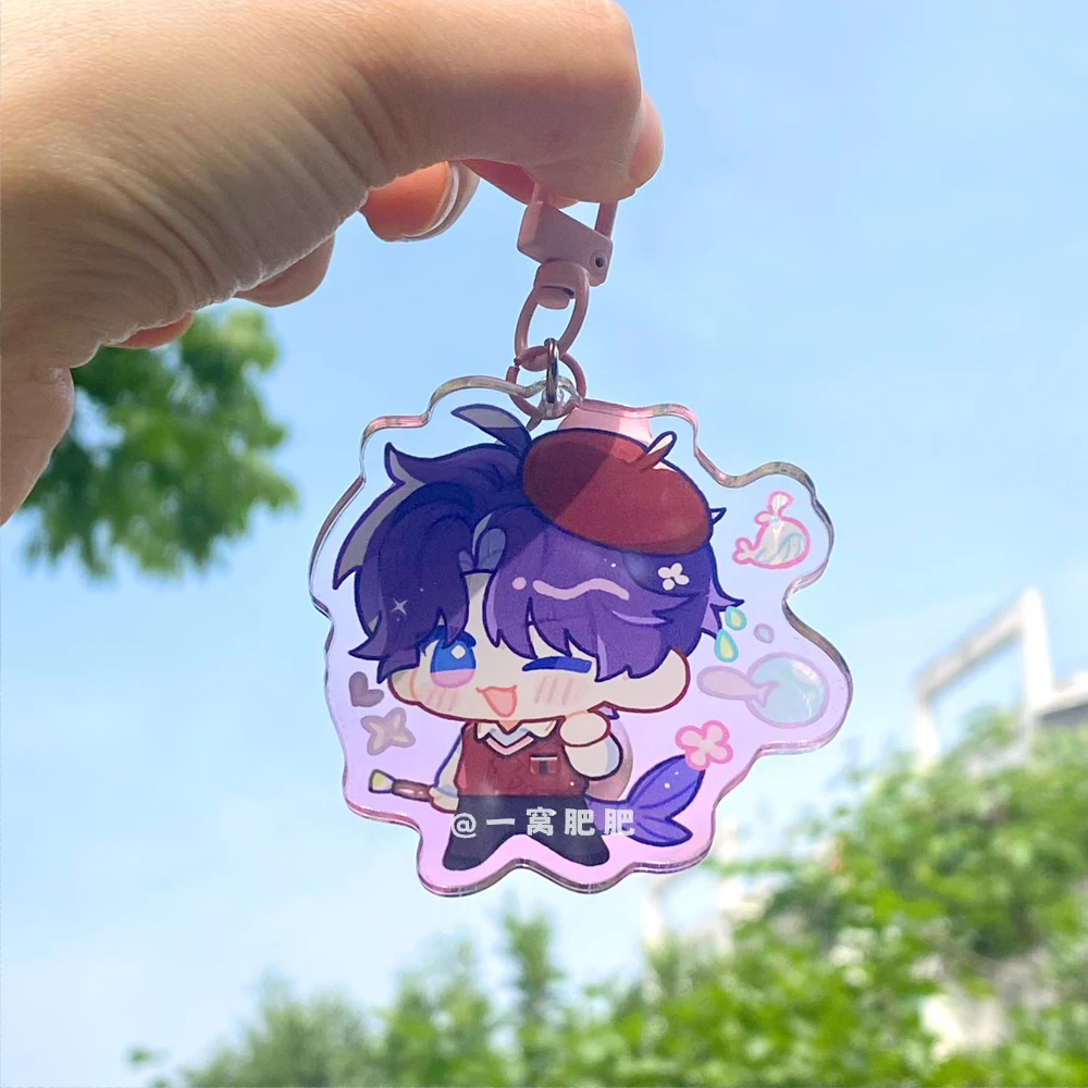 

Original Anime Love and deepspace Xavier Zayne Rafayel Zoo Series Acrylic Keychain Cartoon Pendant Key Rings