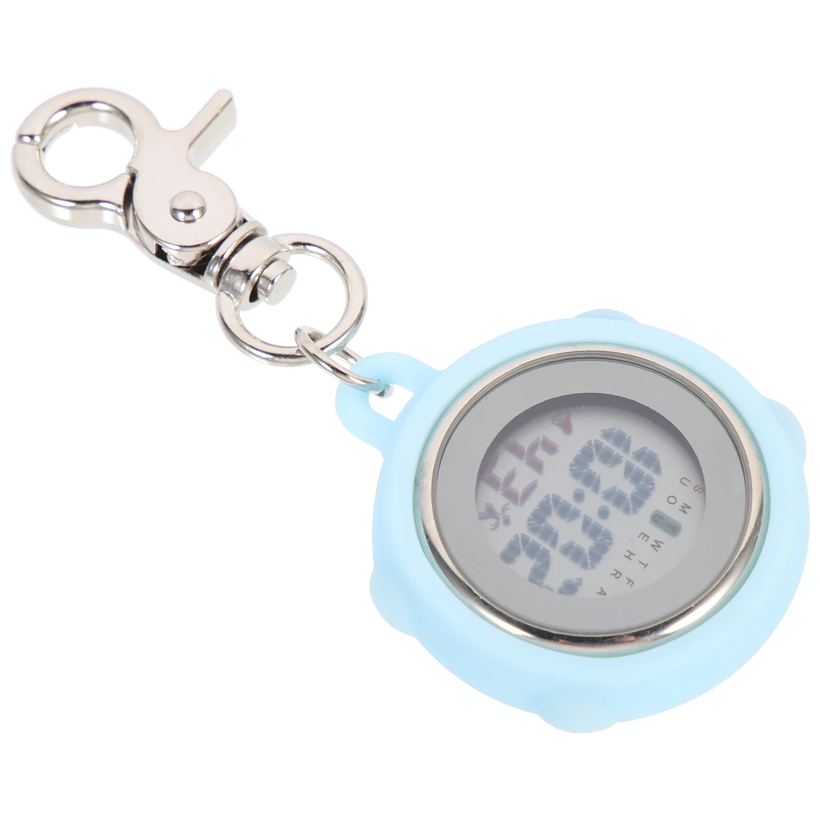 

Electronic Stopwatch Pocket Watch Clip On Silicone Nurse Gift Multifunctional Digital Hanging Ornament Vintage Style Key Buckle