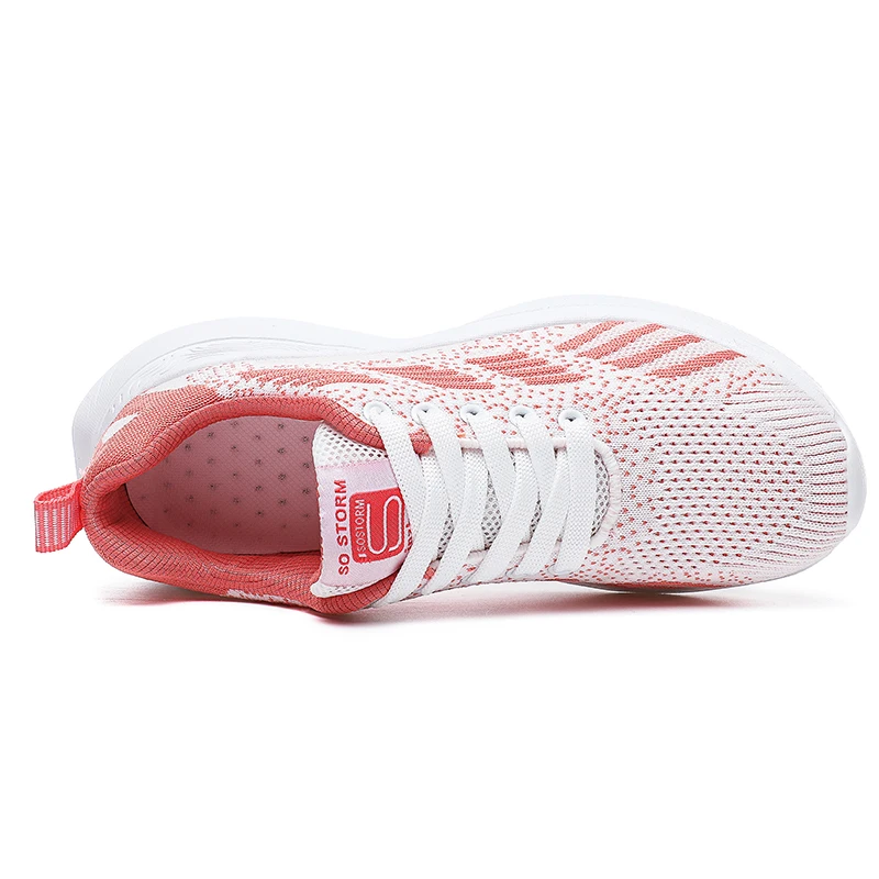 Ladies Breathable Mesh Sneakers Lightweight Knitted Casual Sports Shoes Women Comfort Soft Sole Outdoor Walking Running Shoes
