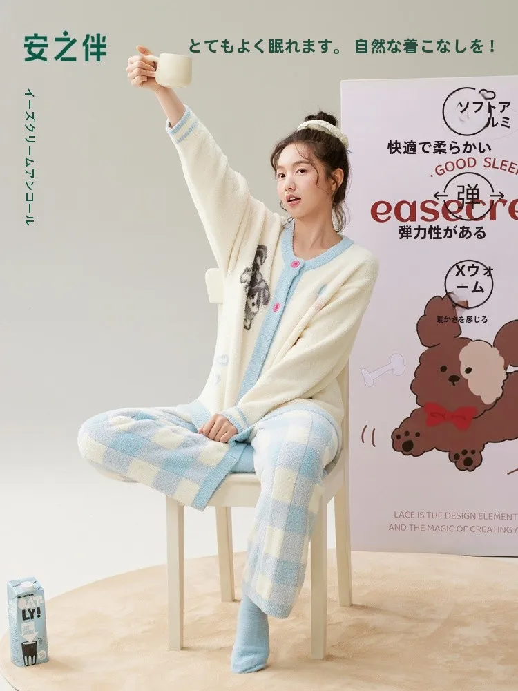 anzhan-f-fce-–-vetements-d'hiver-pour-femmes-vetements-de-maison-longs-fermeture-a-bouton-ne-ronde-tissu-en-polyester-doux