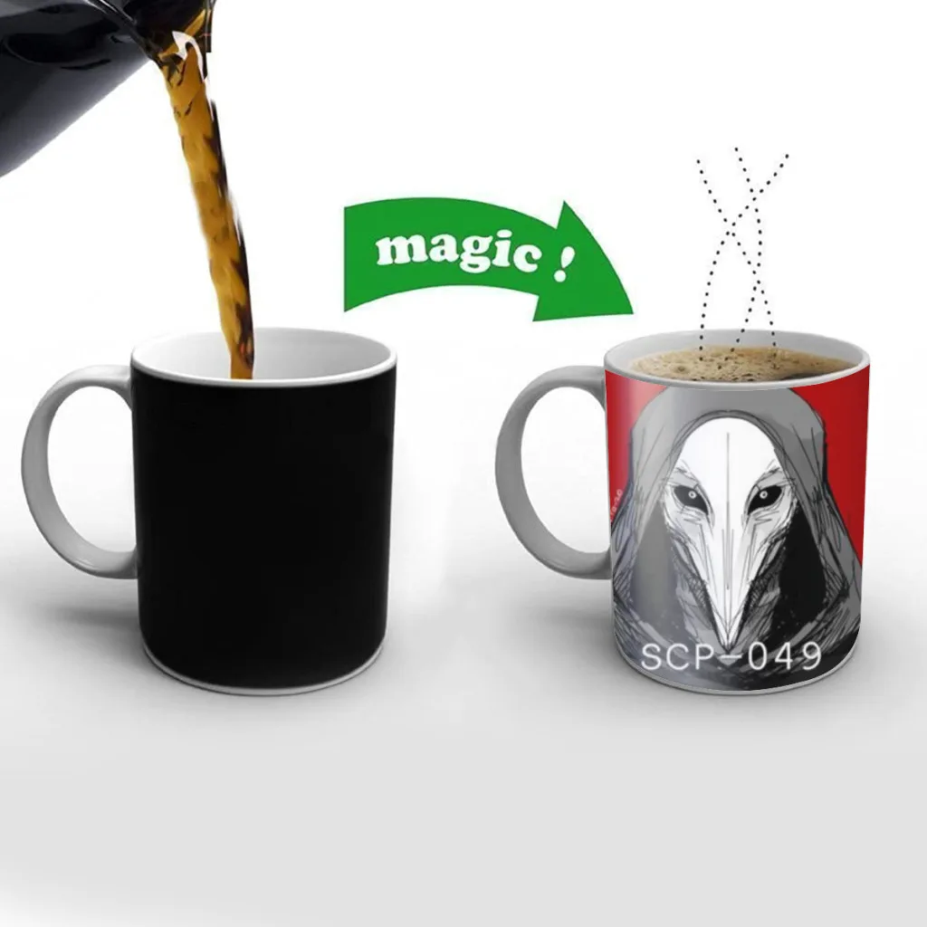 

Plague Doctor Mask One Piece Coffee Mugs And Mug Creative Color Change Tea Cup Ceramic Milk Cups Novelty Gifts