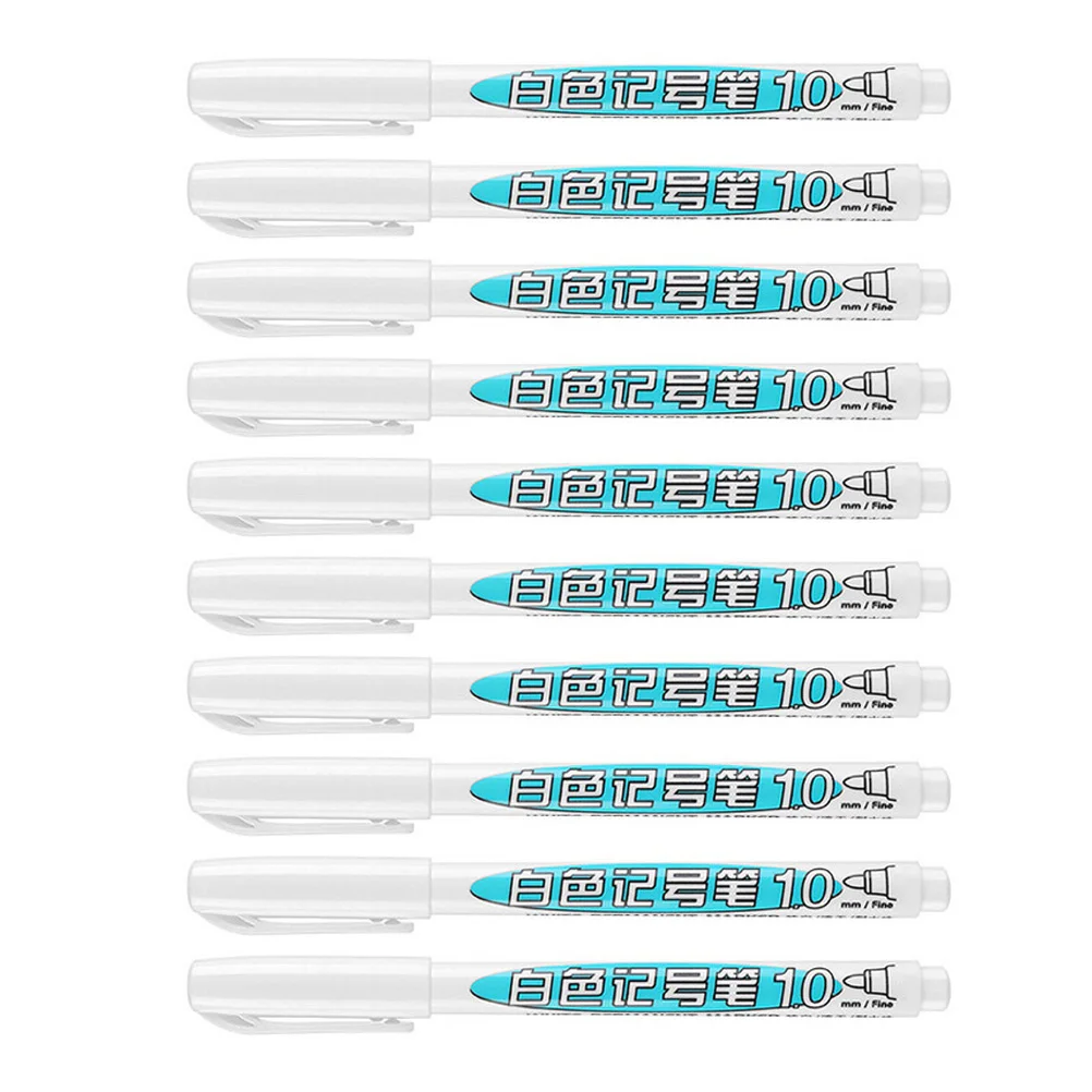 10 Pcs Marker Pen Refillable Coloring Markers Pens Erasable Drawing Paint Oil Based