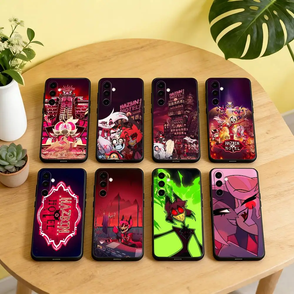 H-Hazbin H-Hotel  Phone Case For Samsung Galaxy A73,A72,A71,A70,A53,A52,A51,Others Soft Black Cover