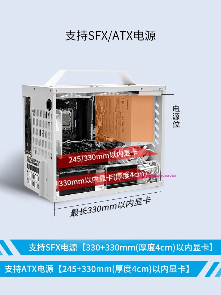 Computer Case MATX/itx Small Board Desktop Portable Portable Mini Desktop Non-K77