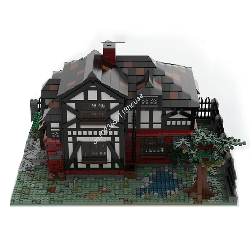 2887 pz MOC Personalizzato Medievale Fachwerk Casa Creatored Modello Building Blocks Assemblare Regali Di Natale FAI DA TE Giocattolo Educativo Mattoni Per Bambini