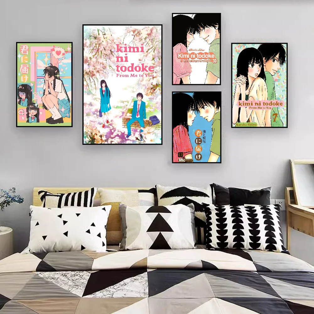 

Kimi Ni Todoke Poster Self-adhesive Art Poster Retro Kraft Paper Sticker DIY Room Bar Cafe Vintage Decorative