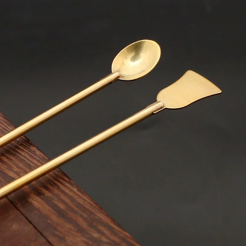 Brass Incense Tool 3‑Piece Set, Tower Incense Mold, Incense Spoon Shovel, Ash Press Kit for Incense Powder Tamping，
