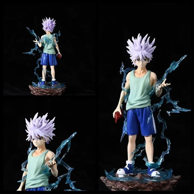 Anime HUNTERxHUNTER Speed mode Killua Zoldyck Standing posture Action Figure PVC Model Statue Toys Doll Desk Decor Gifts boxed