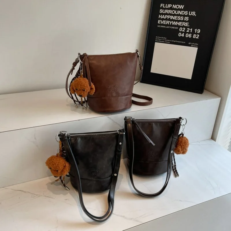 

Luxury Brand High-End Leather Women's Crossbody Bag Popular Classic Elegant Trendy Design Vintage Commuter Bag