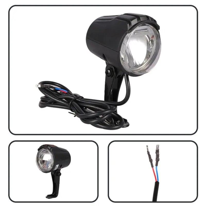 A74K-Plug-In LED Head Lamp UART Protocol 6V Ebike Front Light For Bafang Mid-Drive Motor BBS01 BBS02 HD Electric Bicycle