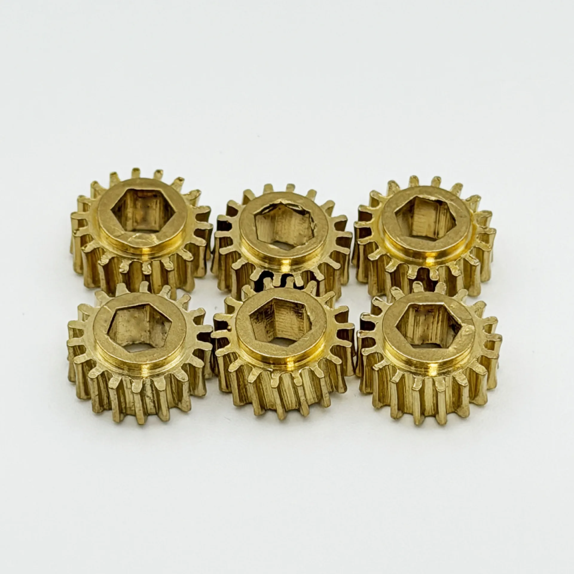 18-Tooth Brass Guitar Tuning Peg Gear 12mm Outer Diameter Machine Head Internal Gear Replacement Part for Guitar