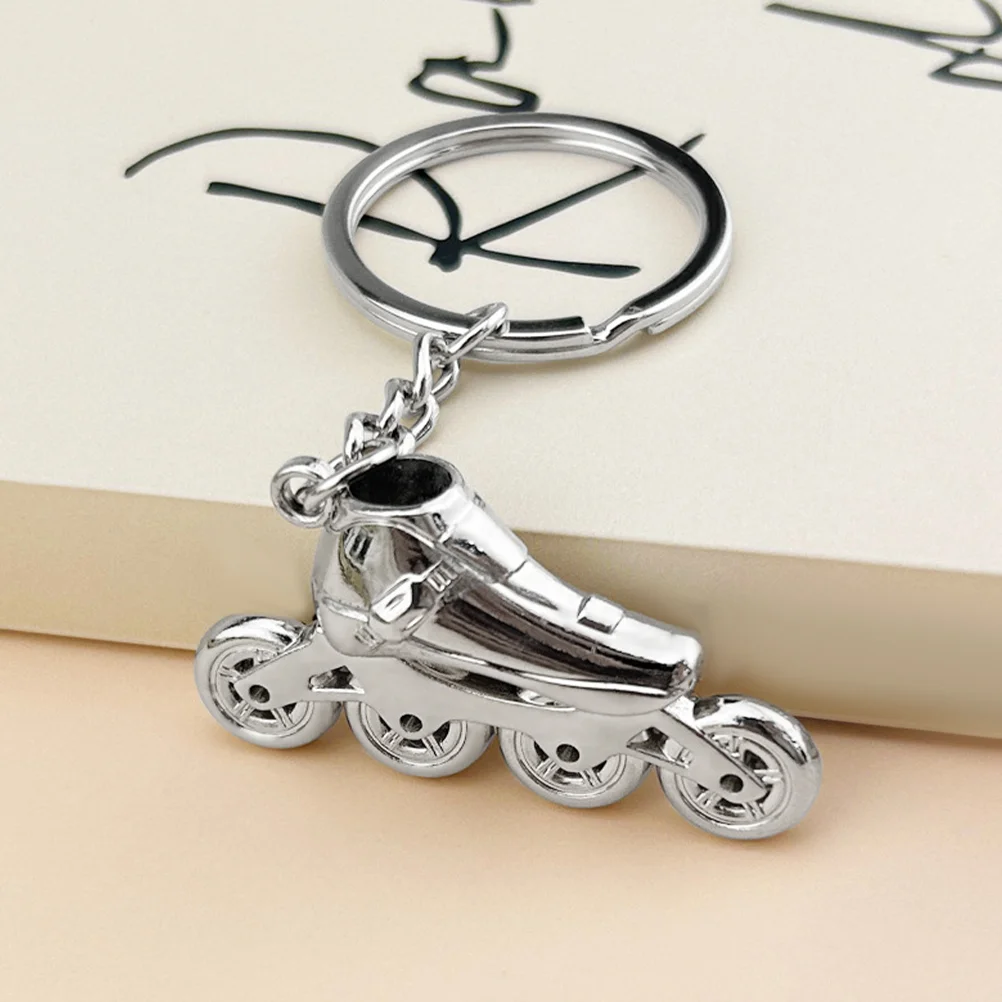 Roller Skate Keychain Ice Skating Athletic Charms Keychains Customs Skates Pendant Mini Skateboard for Keys Bags Lovers