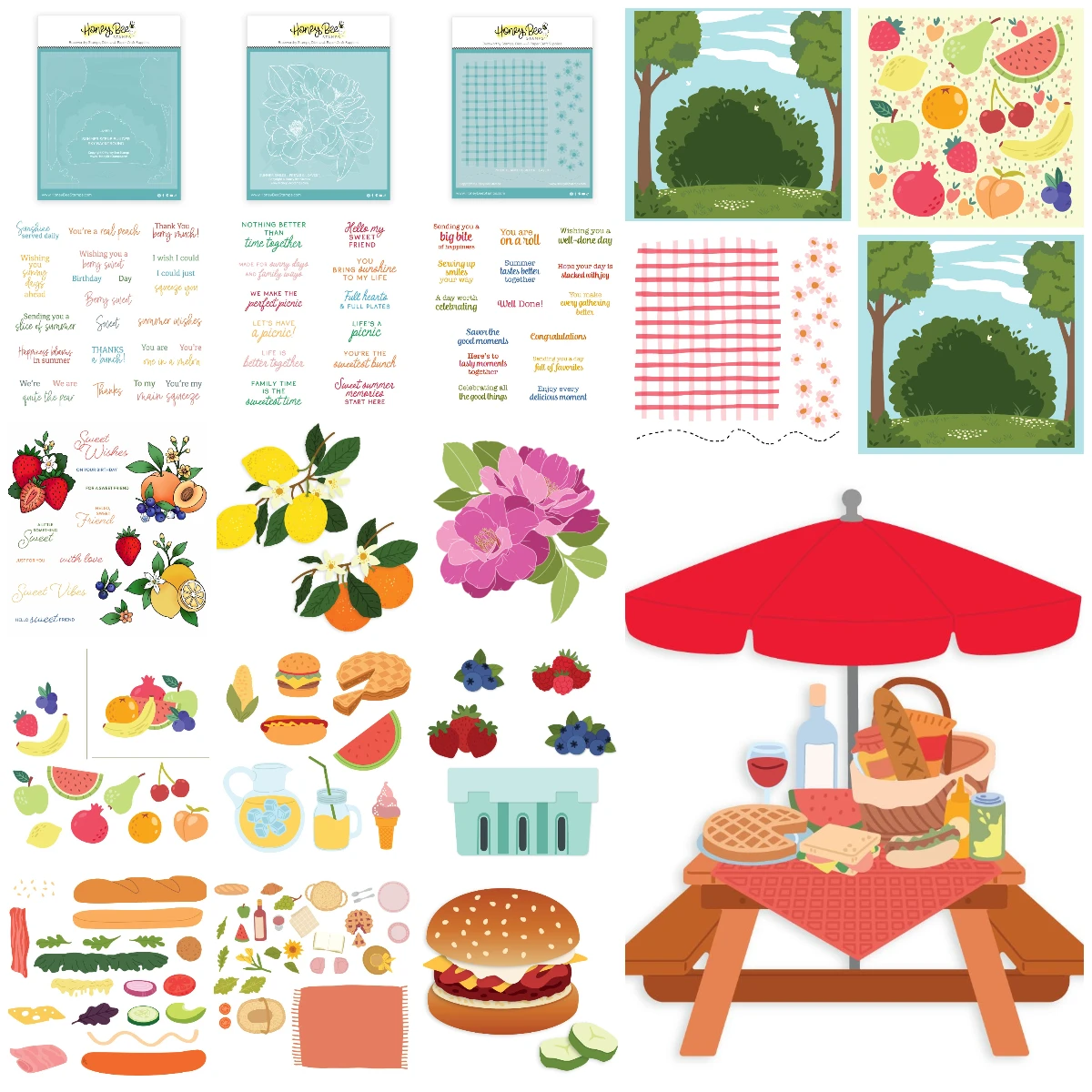 

Berry Sweet Summer Berry Basket Clear Stamps Cutting Dies For DIY Scrapbooking Paper Card Making Decoration Craft Photo Album