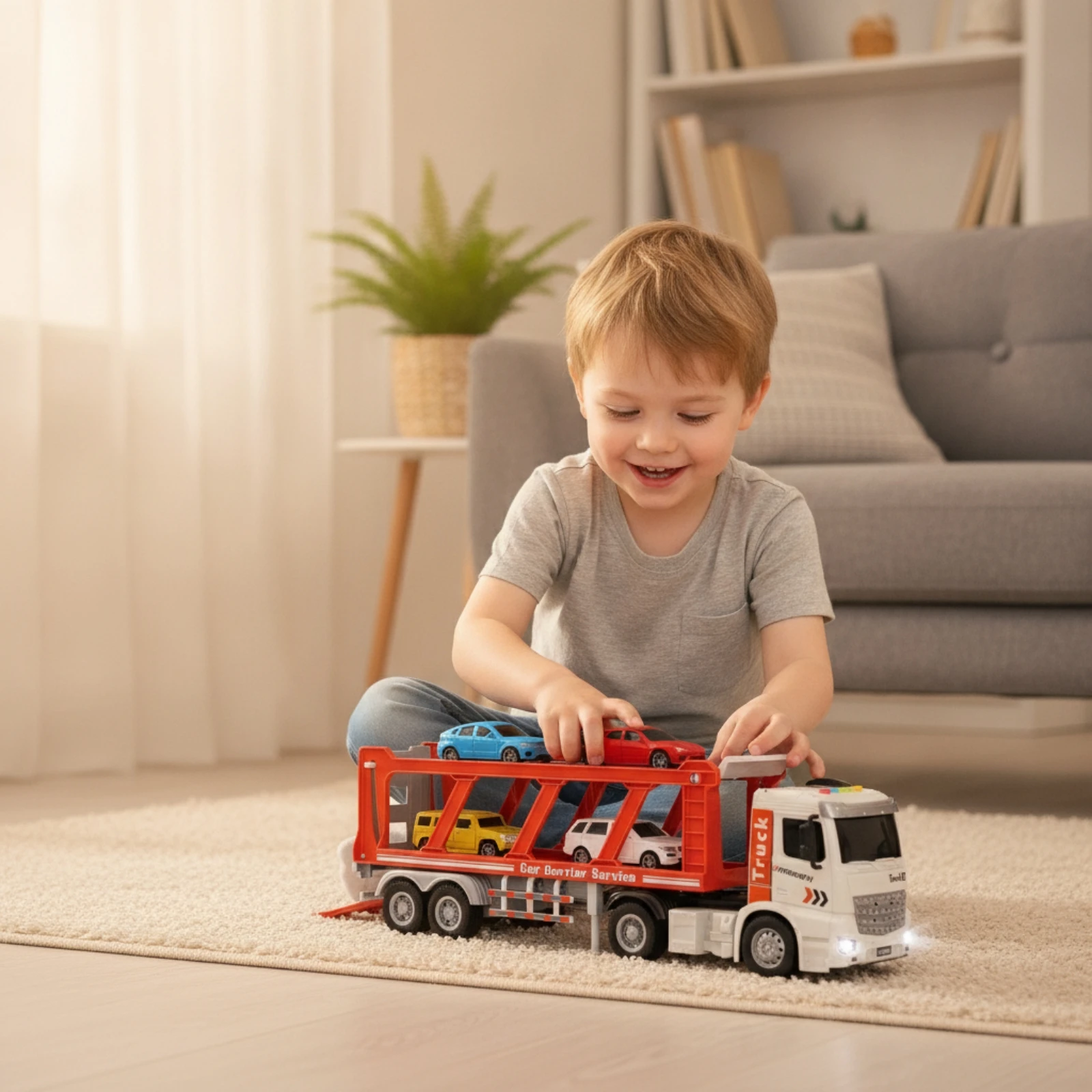 Double-Deck Car Hauler Light a - đánh giá và giá Kids Toys 3 Year Old
