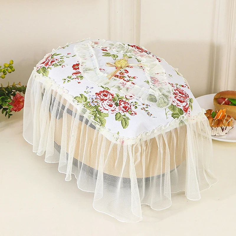 

1Pc Air Fryer Dust Cover Electric Rice Pot Dust Cover Flower Lace Fabric Dust Cover Suitable for Laundry Kitchen Appliances