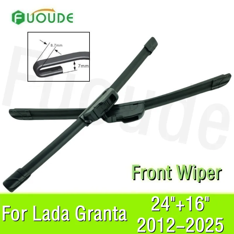 

For Lada Granta Wiper Blade 24"+16" Car Windshield Windscreen Rubber 2012 2013 2014 2015 2018 2019 2020 2021 2022 2025