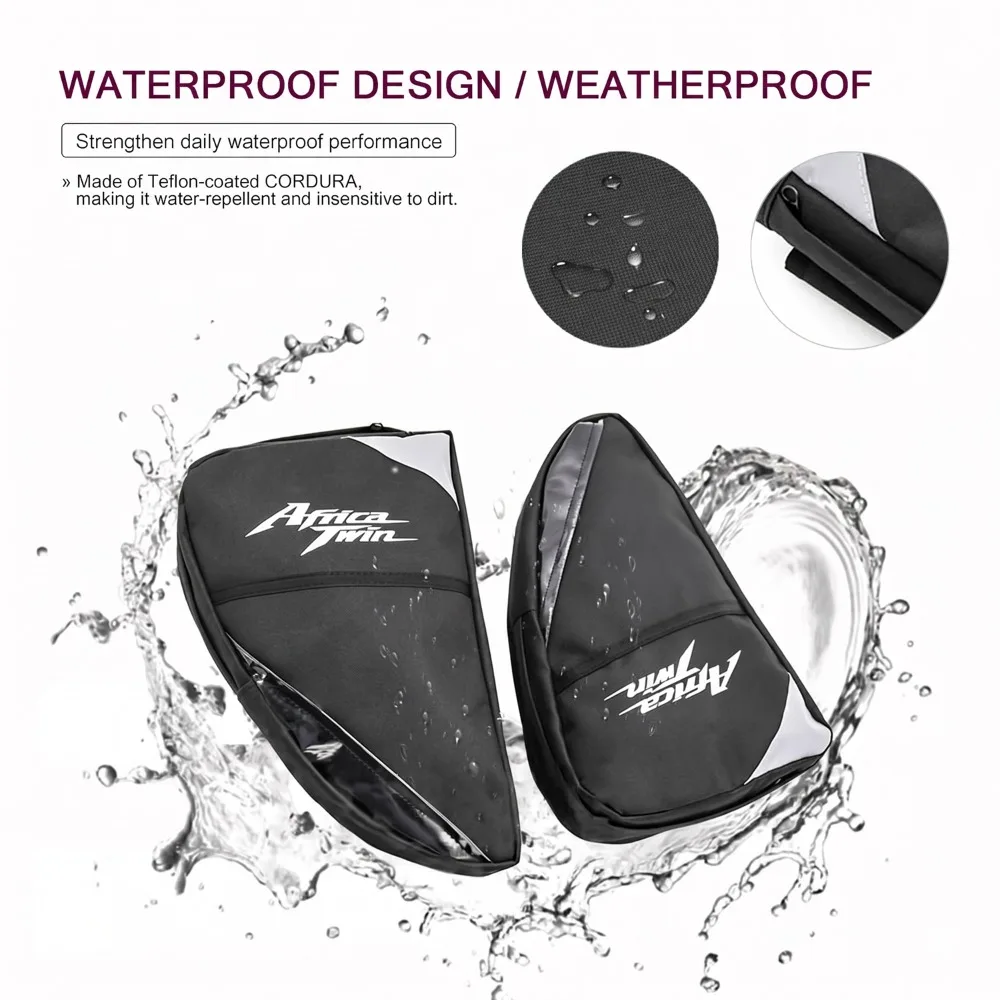 Motorcycle Saddlebag Frame Crash Bar Waterproof Bag Bumper Placement Bag for Honda CRF1000L Africa Twin CRF1000L Adventure Sport
