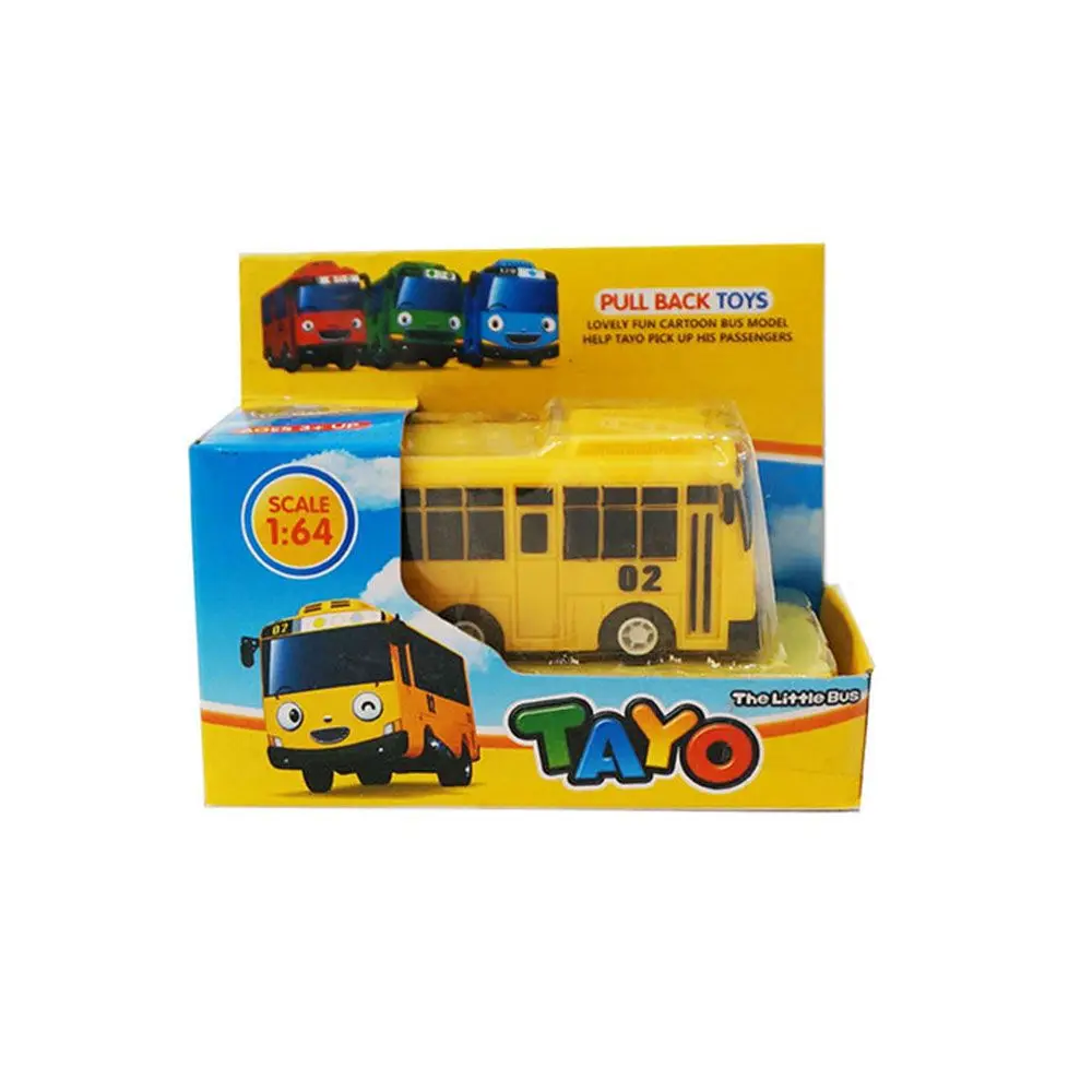 Petits cadeaux en plastique pour enfants, Mini Bus éducatif à retirer, jouets TAYO Bus, modèle de voiture, bus