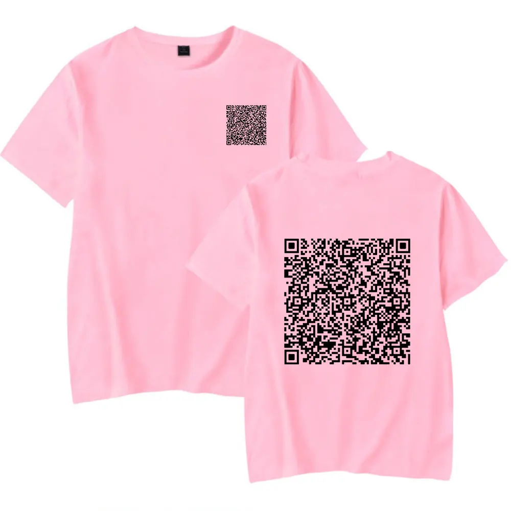 Funny  QR Code T-Shirt Fu You QR Code Tee  Crewneck Short Sleeve  Tshirt Men/women  Hip Hop  Top