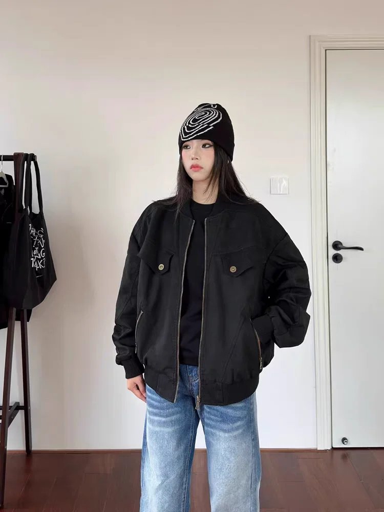 

Bomber Jackets Womens Jacket Pilot Winter Panelled Lining Quick-Drying Functional Utility Multipockets Weatherproof Athletic Ins