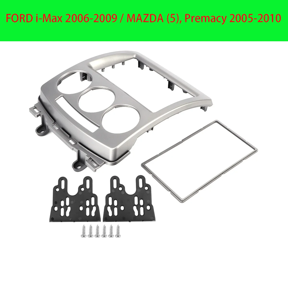 7in 2 Din Car Radio Fascia Dash Panel Frame DVD Navigation Audio Frame Cover Trim for FORD i‑Max 2007+ for MAZDA 5 Premacy 2005+