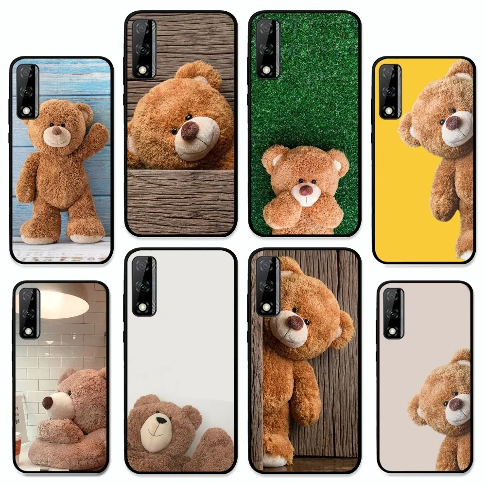 Casing ponsel beruang Teddy kartun, untuk Huawei Y9 6 7 5 Prime menikmati 7s 7 8 plus 7a 9e 9plus 8E Lite Psmart Shell