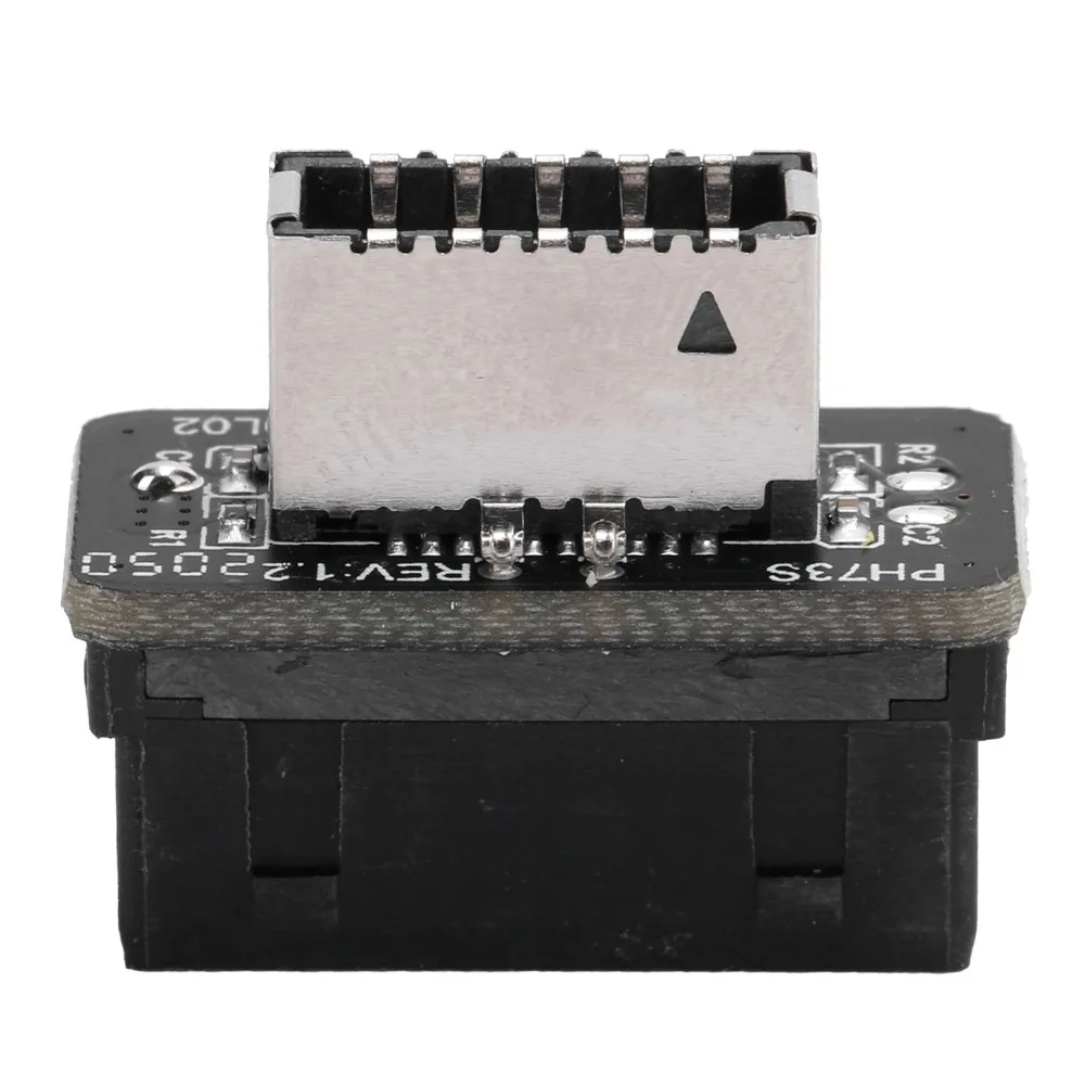 USB3.0 19P/20P Front Panel Socket Vertical Type High-Speed Transfer Type-E Adapter USB Header Adapter Front Panel Connection