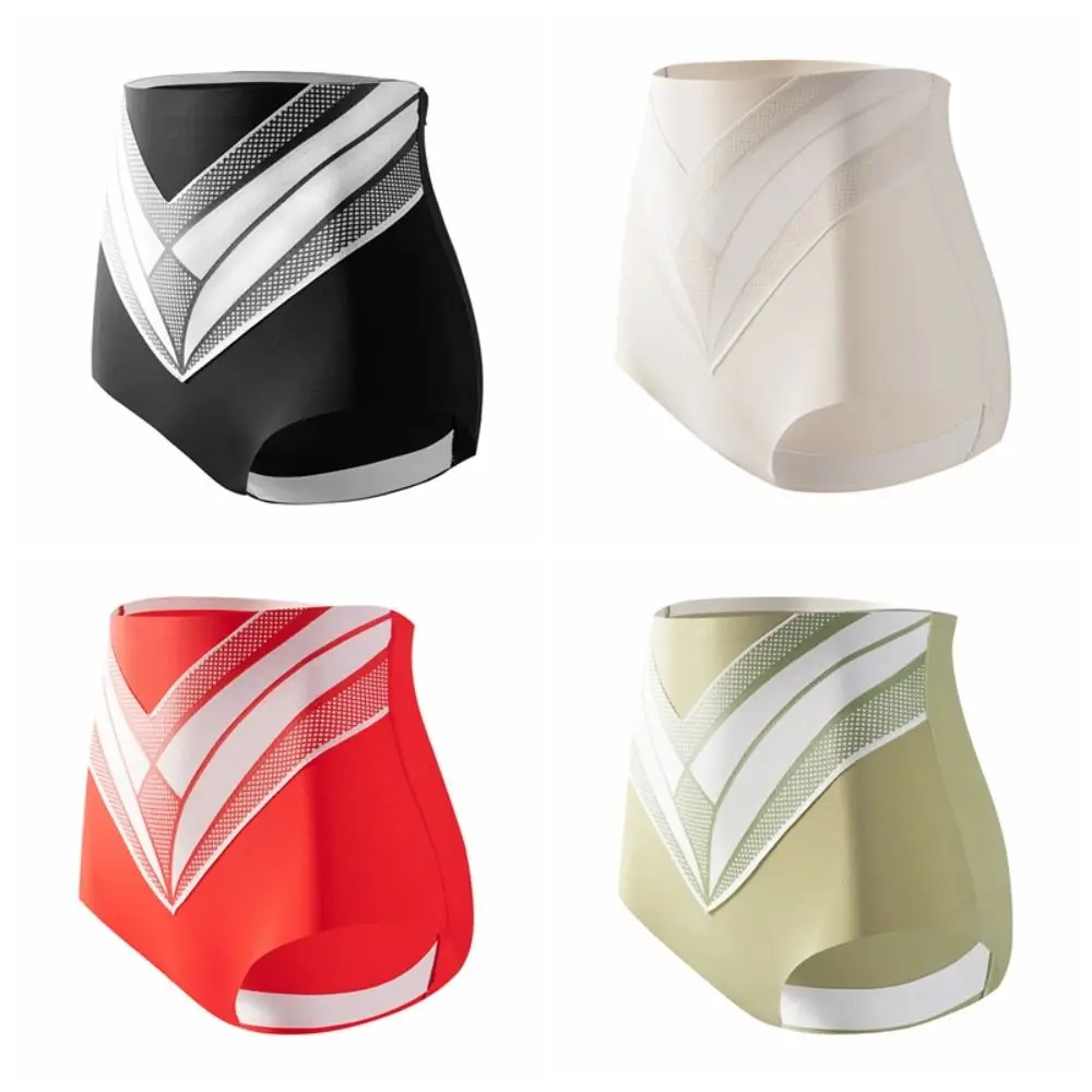 Повседневное послеродовое корректирующее белье с высокой талией в полоску, большой размер, бесшовное корректирующее белье, трусики для тренировки талии, нижнее белье с контролем живота, женское нижнее белье