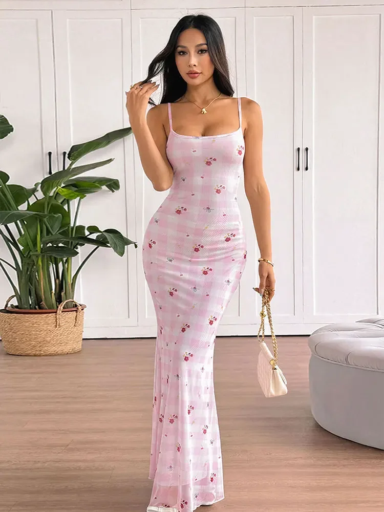 

GELITAYIN новые женские платья, летнее сексуальное платье на бретельках с открытой спиной и низкой грудью, уличная мода, платье с принтом, повседневное тонкое женское трикотажное платье