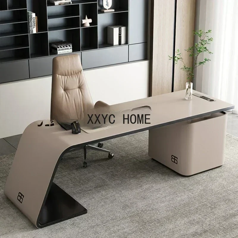 Boss Luxury Office Desks Italian Design Combination Modern Office Desks Executive Computer Escritorio Ordenador Furniture QF50OD