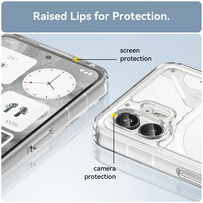 For Nothing Phone 2 Case for Nothing Phone 2 Cover Shell Capa Para Clear Shockproof Silicone Back Case For Nothing Phone 2 1