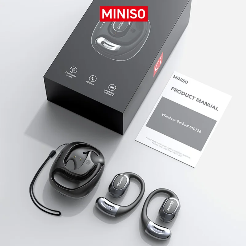 

30Hrs Playback Headphones Earphones Bluetooth Wireless Earbuds MINISO Translation Headset Clear Sound Quality For Music Sports