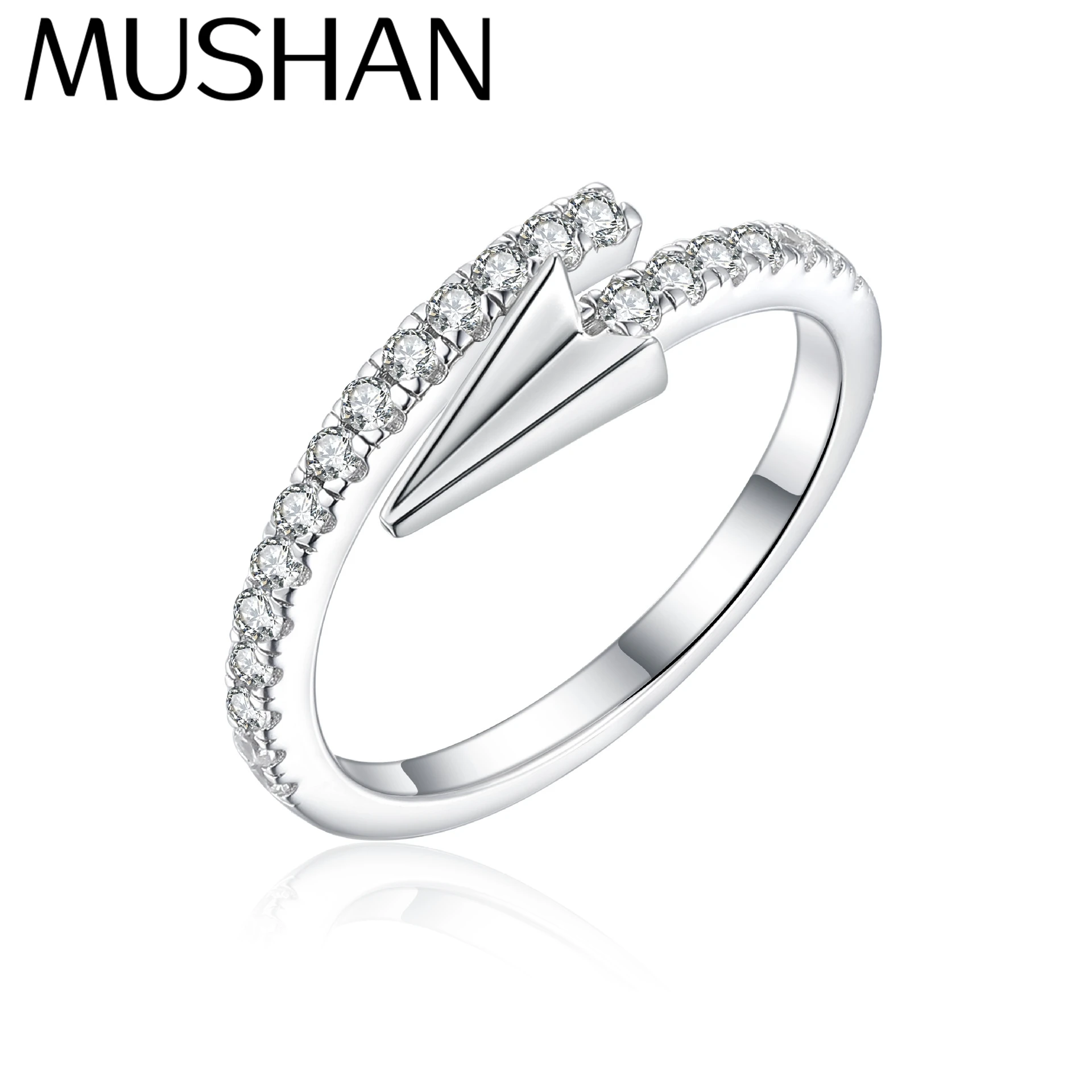 

MuShan Jewelry 925 Sterling Silver Ring Wedding Band HCD Gemstones Bachelorette Gift Mother Day Gift Women Rings Fine Jewelry